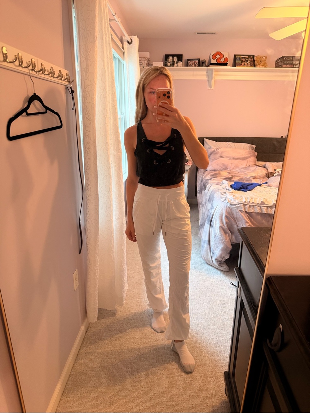 Women’s Lululemon Drawstring dance studio Wide-Leg Pants - White